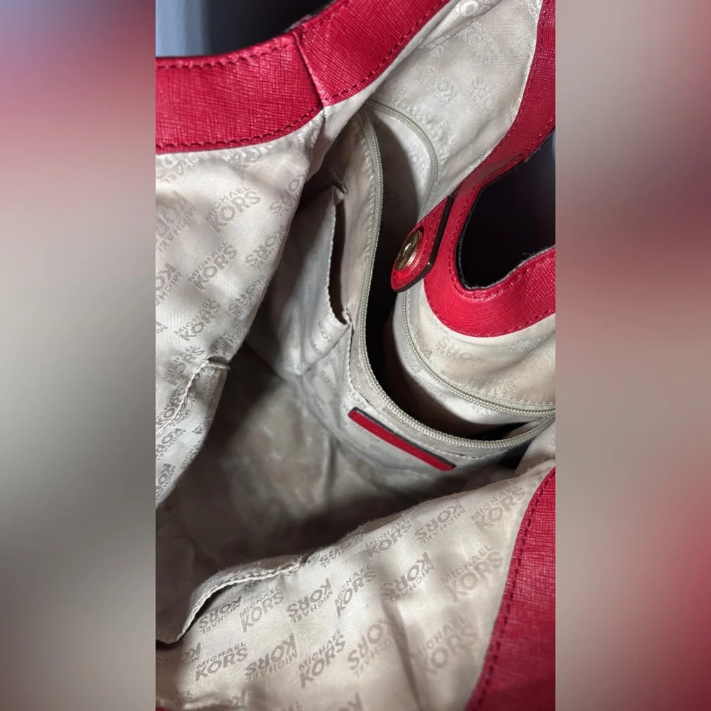 Michael Kors Red Tote Bag